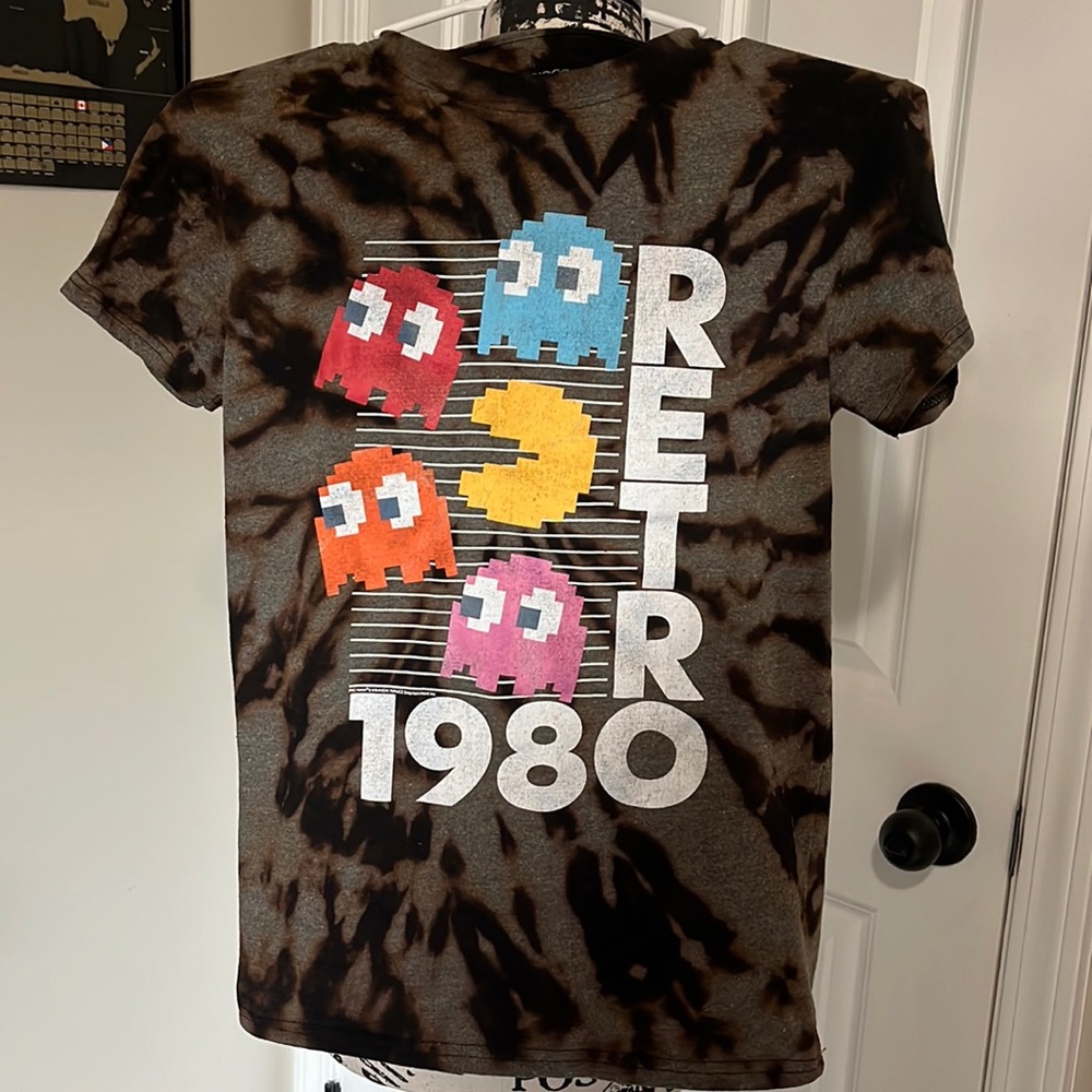 PAC-Man Retro 1980 Reverse Tie Dye T-Shirt S